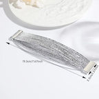 KunBead Leather Sparkly Wrap Bracelets for Women Handmade Braided Boho Multilayer Bracelet Wristband Cuff Bangle Boho Bohemian