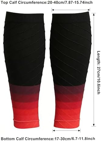 Calf Compression Sleeves Shin Splint Support Footless Leg Guards for Running Men and Women Leg Socks for Sports, Gym, Travel