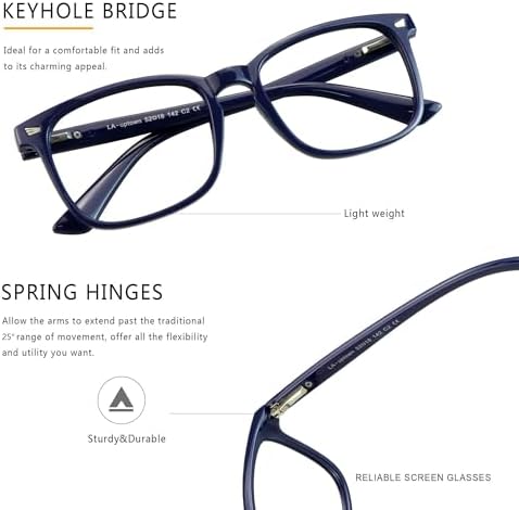 Vintage Square Progressive Multifocal Presbyopic Glasses, Photochromic Gray Sunglasses for Men Women Readers (Navy,+0.00/+2.00 Magnification)