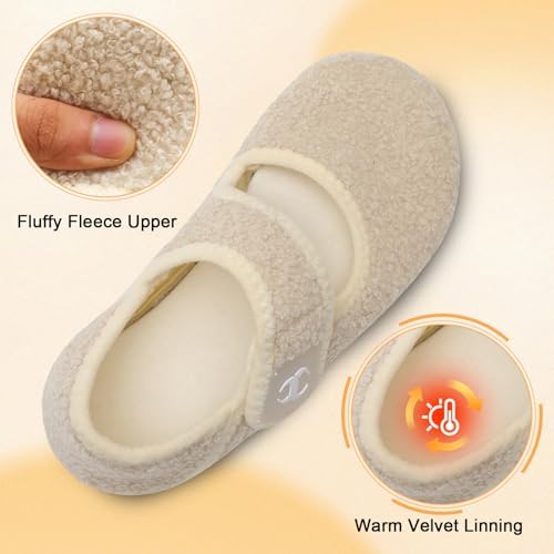 Comfy House Slippers for Women & Men - Wide Diabetic Sock Slippers, Soft & Cozy Barefoot House Shoes
