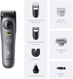 Braun Series 5 All-in-One Beard & Body Grooming Kit for Men, Cordless Trimmer, Hair Clippers & Shaver for Face, Hair & Body with Smooth Shave Head, AIO 5510