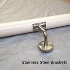 1ft-20ft Wood Handrails for Indoor Stairs Non-slip Safety Handrail Stair Banister Handrail Modern Wall-Mounted Round Stair Handrail Barrier-Free Staircase Grab Bar for Elderly Complete Kit(Wood,20ft/6