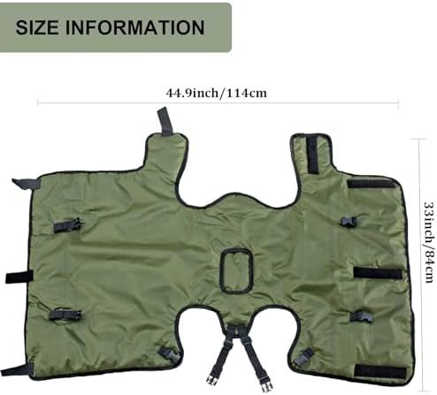 Calf Blanket Coat Green Calf Warm Clothes Winter Blankets for Keep Cow Goat Warmming Wider Belly Protection Windproof Large Size
