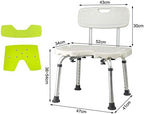 Shower Stool with Padded Seat - Shower Seat for Adults Seniors, Shower Bench Bath Chair for Bathroom Bathtub Showering or Leg Shaving, Max. 150kg