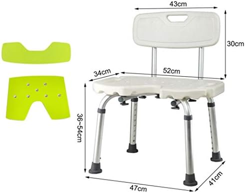 Shower Stool with Padded Seat - Shower Seat for Adults Seniors, Shower Bench Bath Chair for Bathroom Bathtub Showering or Leg Shaving, Max. 150kg