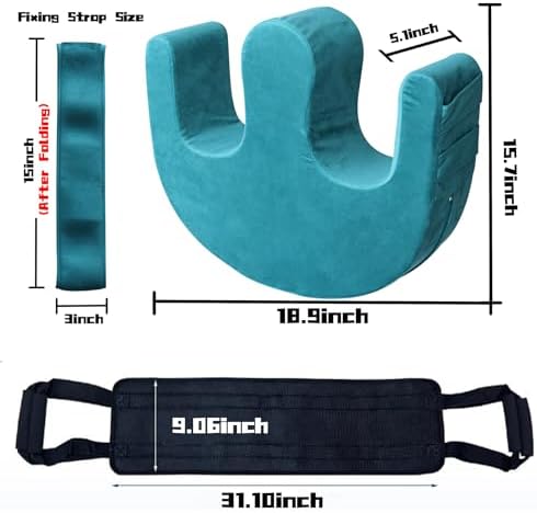 Bedridden Patient Turning Device with Fixing Strap and Transfer Nursing Sling Lift Belt Set Multifunctional Bedroll Turning Pillow Bed Rest Leg Elderly Nursing Products Patient Lift Aid, Blue