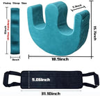 Bedridden Patient Turning Device with Fixing Strap and Transfer Nursing Sling Lift Belt Set Multifunctional Bedroll Turning Pillow Bed Rest Leg Elderly Nursing Products Patient Lift Aid, Blue