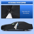 Car Cover Custom Fit for 2008-2026 Mercedes Benz C-Class C300 C350 C400 C450, Migaven Waterproof Full Exterior Cover Sun Rain Protection with Door Zipper and Cotton Lining