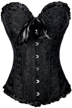 Springcmy Women Plus Size Christmas Santa Claus Corset Tops Boned Overbust Bustier Shapewear Lace Up Fur Trim Push Up Costume