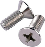 50Pcs #10-24 x 5/8" UNC Phillips Flat Countersunk Head Machine Screws, 304 Stainless Steel 18-8, Full Thread, Coarse Thread