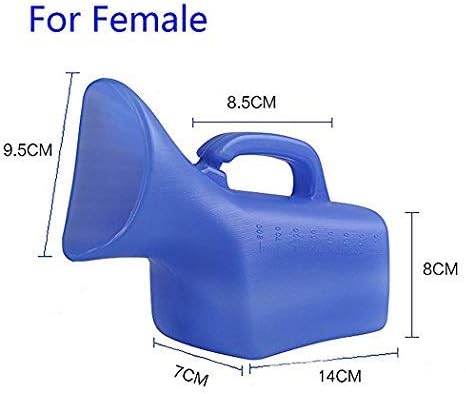 Female Portable Urinal Bottle,Women Urinal Plastic Potty Pee Bottle for Hospital, Car Travel, Outdoor Camping, Traffic Jam 1000 ML