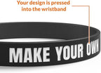 Custom Wristbands For Events, Fundraisers & Promotions | Add Text, Icons, & Logos | Bulk Rubber Bracelets | Classic 1/2” | 100% Silicone