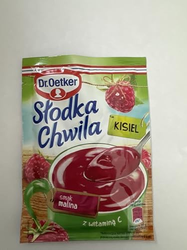 Dr Oetker Slodka Chwila Kisiel Smak Malina Raspberry Jelly Mix 30g/1.06oz Packet (5-Pack)