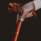 Wooden Cane, Hand Carved High-end Walking Cane for Men and Women, Lightweight Design Support Up to 500lbs Dragon Canes for Seniors, Suitable for Discerning Personal and Gift Use