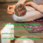 XIANNVXI Unakite 1.8-2.2" Large Raw Crystals and Healing Stones Natural Rough Crystal Rocks Tumbling Cabbing Polishing Fountain Rocks 1PCS