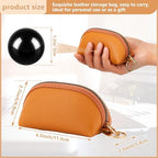 AceOrbit Baoding Balls Set of 2, Chinese Stress Relief Hand Exercise Balls with Leather Pouch, 1.2 Inch Black Obsidian, Finger Exercise and Wrist Strength Training