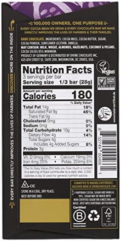Divine Chocolate Bars - 85% Dark Chocolate - Made with Fairtrade Cocoa, Natural Ingredients, No Artificial Flavors | 3oz. Bars (12 Pack) Brand: Divine Chocolate