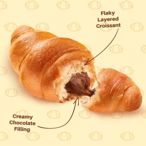 7Days Soft Croissant, Chocolate Croissant, Breakfast Pastry, Individually Wrapped On The Go Snack, Non-GMO (Pack of 6)