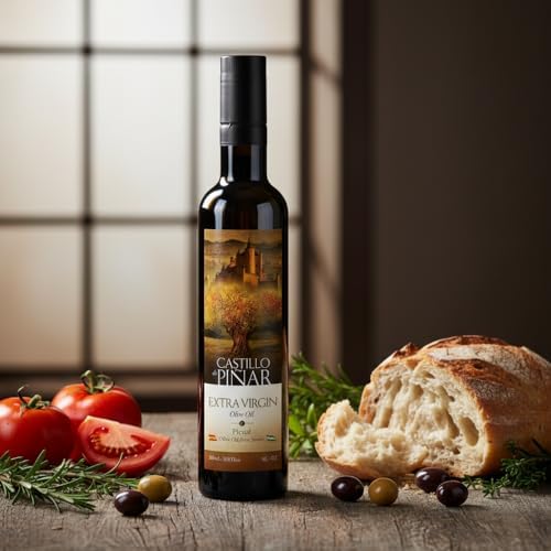 Castillo de Pinar First Cold Pressed Extra Virgin Olive Oil Picual Single-Variety 500ml Less Than 02% Acidity, Gluten Free Non GMO