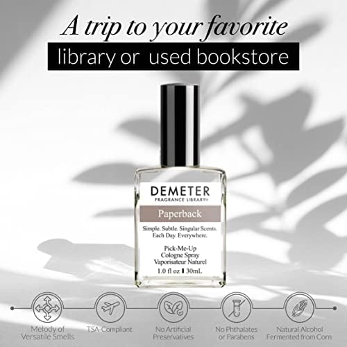 DEMETER Natural Perfume Spray Cologn for Women and Men, Paperback, 1 ounce