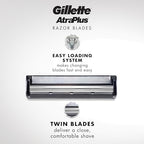 Gillette AltraPlus Mens Razor Blade Refills, 10 Count, Lubra-Soft Strip for Smoothness and Comfort