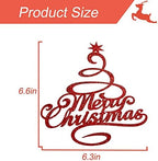 Merry Christmas Cake Topper Red Glitter Christmas Tree Topper Xmas Holiday Cake Picks for Christmas Party Birthday Wedding Decorations By GotGala