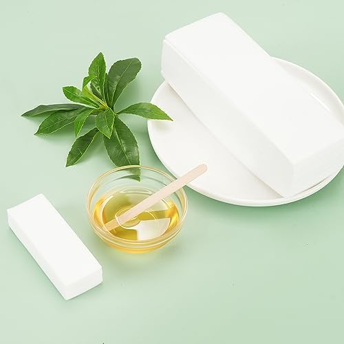 600-Count Non Woven Wax Strips, 2 Size Body and Facial Epilating Wax Strips Paper for Hair Removal, Beauty Waxing Strips for Leg Face Chest Back and Bikini