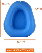 Mybow Inflatable Bedpan for Elderly Females Fractured Bed Pan Hospital Toilet Comfortable Inflatable Bed Potty for Adults Disabled Bariatric Bedpan Portable Toilet Nursing Equipment