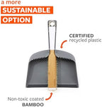 Full Circle Clean Team, Brush & Dustpan Set, White & Grey
