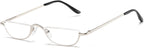 Half Moon Reading Glasses Men Women Half Rim Metal Frame Spring Hinge Retro Stylish Slim Computer Readers
