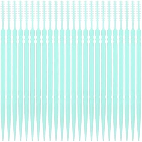 EXCEART Double-Head Toothpick Interdental Brush 200 Pcs Oral Care Floss Cleaners for Teeth and Gums Cleaning Portable Transparent Box 3.14X2.36X2.36 Inch