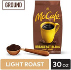 McCafe Breakfast Blend, Ground Coffee, Light Roast, Citrus Flavor Notes, Premium Quality, Responsibly Sourced, Kosher Certified, 30oz. Bag