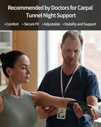 ABYON Carpal Tunnel Wrist Brace Night Support – Wrist Splint for Pain Relief, Tendonitis, Arthritis, Sprains – Lightweight, Breathable Padded Hand Brace for Men & Women, Left Hand (Medium,Black/Gray)