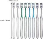 DOITOOL Hard Bristle Men’s Toothbrush 8pcs Set (4pcs X 2) Large Head Manual Toothbrushes for Travel and Household Plastic Teeth Cleaning Tools