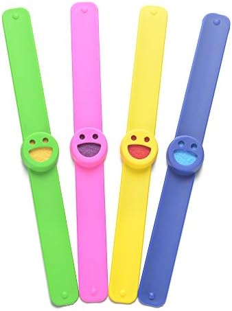 Kids Essential Oil Diffuser Bracelets Kit,4-pack Eco-friendly Silicone Wristbands,with 20 Felt Refill Pads,Aromatherapy Slap Bracelets for Girls Boys Women