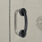 Housoutil No Drilling Shower Handle, 2PCS Powerful Suction Cup Bathroom Handles, Glass Door and Window Grab Bar for Bathroom Sliding Doors, Cabinets, Wardrobes