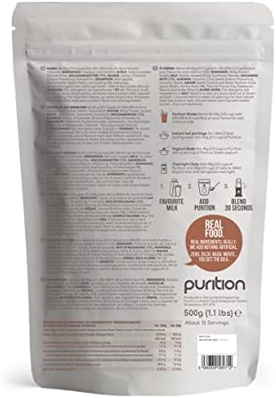 Purition Low Carb Macadamia & Vanilla Natural Gluten Free Protein Powder for Keto Diet Shakes and Meal Replacements Shakes with Only Natural Ingredients, 1 Bag (12 Servings)