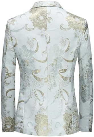 Rogers & Morris Blazer for Men Casual Slim fit Suit Jacket Dress Party Floral Men's Sport Coat Chaqueta de Traje para Hombre