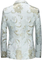 Rogers & Morris Blazer for Men Casual Slim fit Suit Jacket Dress Party Floral Men's Sport Coat Chaqueta de Traje para Hombre