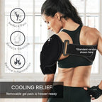 NatraCure Hot or Cold Therapy Shoulder Ice Pack Wrap, Brace for Pain Relief - (Heating Pad for Rotator Cuff Injuries, Surgery, Gym, Baseball, Pitching) - 6032