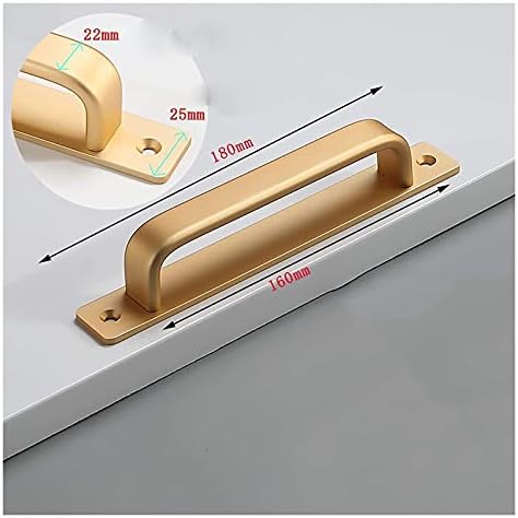 Drawer Handles Furniture Hardware Pull Aluminium Alloy Push Plate Sliding Barn Door Garden Shed Pull Handles Furniture Cupboard Cupboard