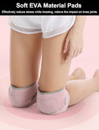 SUJAYU Soft Dance Knee Pads for Kids Women Men, Volleyball Knee Pads for Women Men Wrestling Gear, Knee Protector Crash Pad Snowboarding Gear with Adjustable Bands (Pink, Large)