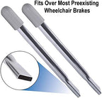 Rehabilitation Advantage 6 Inch Premium Wheelchair Brake Lock Handle Extensions. Package Contains Two Six Inch Extenders. Durable Construction. Easy Installation. 2 Pack