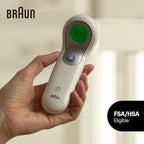 Braun No Touch and Forehead Thermometer - Touchless Thermometer for Adults, Babies, Toddlers & Kids, Color-Coded Fever Guidance, Fast, Reliable, and Accurate Results