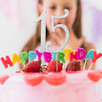 Silver Crystal 15 Cake Topper, Number 15 Birthday Cake Topper Happy 15th Birthday Cupcake Toppers Rhinestones Cupcake Toppers Decoration for Women Girls Party and Anniversary Decoration