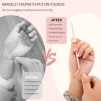 2 Pcs Bracelet Helper Tool Hook, Bracelet Helper to Put on Yourself, Wearing Tool Aid Assistance for Necklace Watch Clasps Zippers Crafts Adjustment(Silver and Rose Gold)