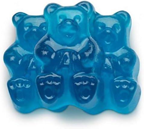 Flavorful, Fresh & Soft Gummi Bears, World's Best Gummy Candy in Bulk, 1 LB Pack of Gummy Bears (Blue Raspberry)