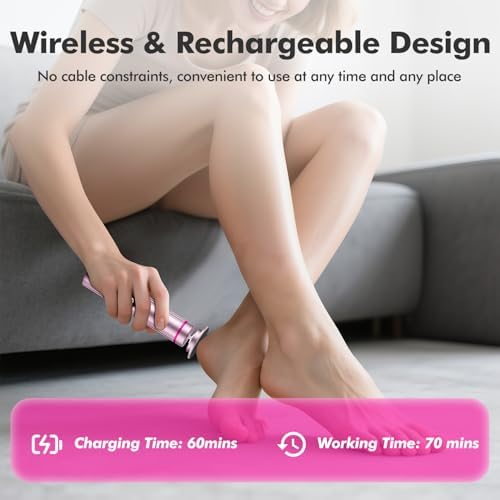 2-in-1 Electric Foot Callus Remover & Nail File, 13000 RPM Rechargeable Foot Care Tool with 9 Speed, Cordless Pedicure Device for Dead Skin & Calluses, Valentine's Day & Women's Day Gift for Her