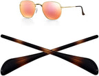 Replacement Temple Tips Arm(Ear Socks) for Ray-Ban Aviator RB3025 3026 Sunglasses Repair Kits (brow)