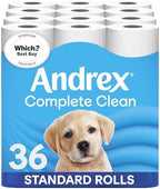 Andrex Complete Clean Toilet Roll 36 Rolls (Previously Andrex Classic Clean Toilet Tissue) Unbeatable Toilet Paper with Unique 3D Wave, FSC Certified